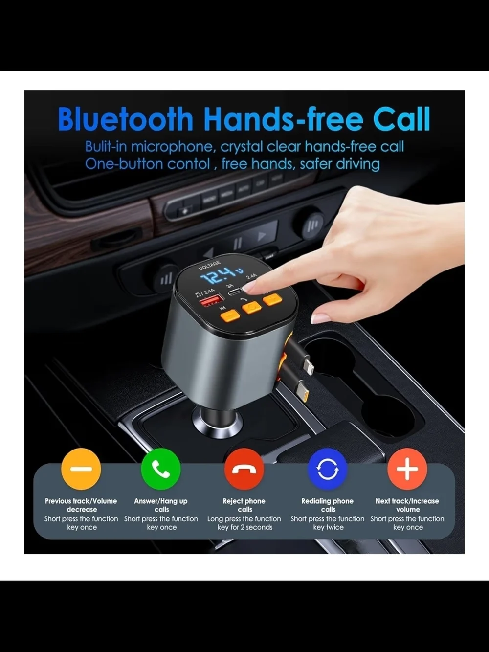 Super Fast Charge 5-in-1 Car Charger - Black